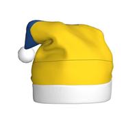 VXXNlnn Festive Christmas Hat for Adults – Unisex Santa Hat with Flag of Ukraine Print Design, Perfect for Xmas, Holiday Parties