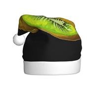 VXXNlnn Festive Christmas Hat for Adults – Unisex Santa Hat with Kiwi Print Design, Perfect for Xmas, Holiday Parties