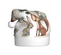 VXXNlnn Festive Christmas Hat for Adults â€“ Unisex Santa Hat with Owl standing on snowman Print Design, Perfect for Xmas, Holiday Parties