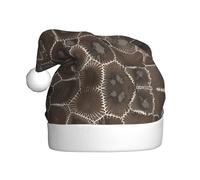 VXXNlnn Festive Christmas Hat for Adults â€“ Unisex Santa Hat with Petoskey Stone Print Design, Perfect for Xmas, Holiday Parties