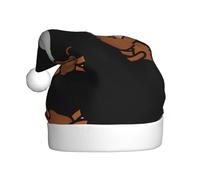 VXXNlnn Festive Christmas Hat for Adults – Unisex Santa Hat with Reindeer Baby Print Design, Perfect for Xmas, Holiday Parties