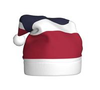 VXXNlnn Festive Christmas Hat for Adults – Unisex Santa Hat with Thailand Flag Print Design, Perfect for Xmas, Holiday Parties