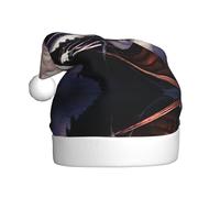 VXXNlnn Festive Christmas Hat for Adults – Unisex Santa Hat with Vikings Boat Print Design, Perfect for Xmas, Holiday Parties