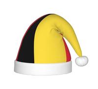 VXXNlnn Festive Flag of Belgium Print Santa Hat for Kids â€“ Soft Plush Christmas Hat, Holiday Party Headwear for Xmas New Year