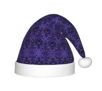 VXXNlnn Festive Ghost swarm Print Santa Hat for Kids â€“ Soft Plush Christmas Hat, Holiday Party Headwear for Xmas New Year