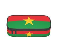 VXXNlnn Flag of Burkina Faso Print Pencil Case – Multi-Purpose Pen Organizer, Stationery Bag, Perfect for School, Office, and Travel