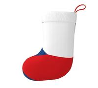 VXXNlnn Flag of the Czech Republic Print Christmas Stocking 18 Inches â€“ Fireplace Hanging Holiday Party Decoration, Happy Home Decor