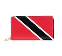 VXXNlnn Flag of Trinidad and Tobago Print Leather Wallet â€“ Long Clutch for Women, Thin Bifold Checkbook Wallet with Card Holder, Coin Pocket