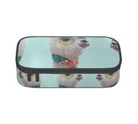 VXXNlnn Fun Llama Pattern Print Pencil Case â€“ Multi-Purpose Pen Organizer, Stationery Bag, Perfect for School, Office, and Travel