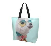 VXXNlnn fun llama pattern Print Shoulder Bag â€“ Large Reusable Tote Bag for Women, Storage Tote Bag for Shopping, Travel, & Daily Life