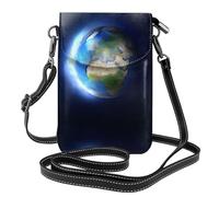 VXXNlnn Glowing earth Print Small Cell Phone Purse â€“ Roomy Wallet with Adjustable Strap, Perfect for Travel and Daily Life