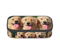 VXXNlnn Golden Retriever Dogs Print Pencil Case â€“ Multi-Purpose Pen Organizer, Stationery Bag, Perfect for School, Office, and Travel