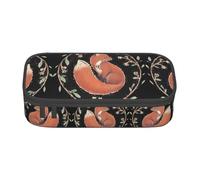VXXNlnn Hand Painted Fox Print Pencil Case - Multi-Purpose Pen Organizer, Stationery Bag, Perfect for School, Office, and Travel