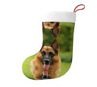VXXNlnn Happy german shepherd Print Christmas Stocking 18 Inches – Fireplace Hanging Holiday Party Decoration, Happy Home Decor