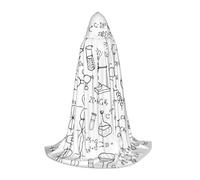 VXXNlnn L Halloween Hooded Cape – Unisex chemotherapy Print Cosplay Robe for Party, Carnival, Comic Exhibition, Easter & More
