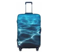 VXXNlnn L Suitcase Cover Protector â€“ Blue Deep Ocean Print Luggage Travel Accessories, Stretch Baggage Cover for Business Trips