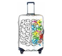 VXXNlnn L Suitcase Cover Protector – Geometry Brain Image with Science Print Luggage Travel Accessories, Stretch Baggage Cover for Business Trips
