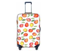 VXXNlnn L Suitcase Cover Protector – Peach Print Leaf Print Luggage Travel Accessories, Stretch Baggage Cover for Business Trips
