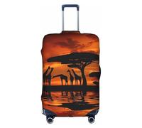 VXXNlnn M Suitcase Cover Protector â€“ Africa Giraffe Majestic Tree Print Luggage Travel Accessories, Stretch Baggage Cover for Business Trips