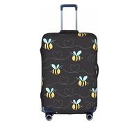 VXXNlnn M Suitcase Cover Protector â€“ Bumble Bees Print Luggage Travel Accessories, Stretch Baggage Cover for Business Trips