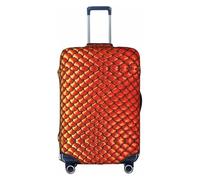 VXXNlnn M Suitcase Cover Protector â€“ red Fish Scale Print Luggage Travel Accessories, Stretch Baggage Cover for Business Trips
