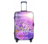 VXXNlnn M Suitcase Cover Protector â€“ Romantic Purple Lavender Print Luggage Travel Accessories, Stretch Baggage Cover for Business Trips