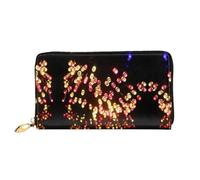 VXXNlnn Paper Lantern Print Leather Wallet â€“ Long Clutch for Women, Thin Bifold Checkbook Wallet with Card Holder, Coin Pocket