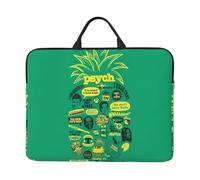 VXXNlnn Psych pineapple quote Print 14in Laptop Case Sleeve Bag - Portable Handle, Ideal for Business Trips, Commuting, and Travel
