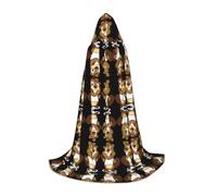 VXXNlnn S Halloween Hooded Cape – Unisex Naughty Beaver Print Cosplay Robe for Party, Carnival, Comic Exhibition, Easter & More