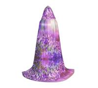 VXXNlnn S Halloween Hooded Cape â€“ Unisex Romantic purple lavender Print Cosplay Robe for Party, Carnival, Comic Exhibition, Easter & More