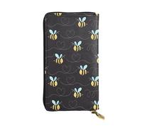 VXXNlnn Stylish Bumble Bees Print Leather Wallet for Women â€“ Lightweight Bifold Clutch with RFID Blocking, Slim Trifold Design