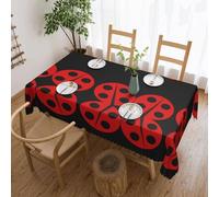 VXXNlnn Stylish Cartoon ladybug Print Tablecloth â€“ Rectangle Dining Table Cover for Holiday, Party, Picnic â€“ Kitchen Decor Tabletop