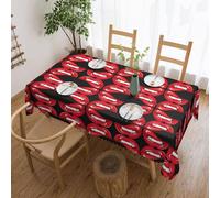 VXXNlnn Stylish Cute Graphic Red Lips Print Tablecloth â€“ Rectangle Dining Table Cover for Holiday, Party, Picnic â€“ Kitchen Decor Tabletop