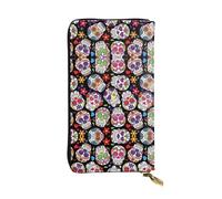 VXXNlnn Stylish Dead Sugar Horror Skull Print Leather Wallet for Women â€“ Lightweight Bifold Clutch with RFID Blocking, Slim Trifold Design