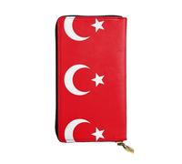 VXXNlnn Stylish Flag of Turkey Print Leather Wallet for Women - Lightweight Bifold Clutch with RFID Blocking, Slim Trifold Design