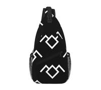 VXXNlnn Unisex Daypack - Cross Chest Bag with Twin Peaks Owl Full-Print Design, Lightweight for Hiking and Casual Use