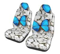 VXXNlnn Universal Auto Front Seat Covers â€“ Fits Car SUV Sedan Truck â€“ Butterfly and stone Full Print Design, Elasticity