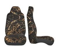 VXXNlnn Universal Auto Front Seat Covers â€“ Fits Car SUV Sedan Truck â€“ Gold marble Full Print Design, Elasticity