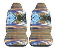 VXXNlnn Universal Auto Front Seat Covers â€“ Fits Car SUV Sedan Truck â€“ Sunset at The Beach Full Print Design, Elasticity