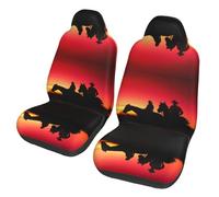 VXXNlnn Universal Auto Front Seat Covers â€“ Fits Car SUV Sedan Truck â€“ Texas Cowboy Full Print Design, Elasticity