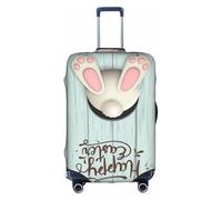 VXXNlnn XL Suitcase Cover Protector â€“ Happy Easter Eggs Bunny Tail Print Luggage Travel Accessories, Stretch Baggage Cover for Business Trips