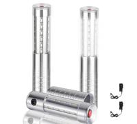 VYAOMLI 2 PCS LED Strobe Baton Lights Bottle Service Rechargeable Light, Reusable Handheld Champagne Bottle Light Topper for Party Nightclub Bar Wedding Concert Festival Activity (Silver, 2 Pack)