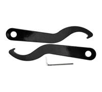 Vyawnqe Universal 2X Steel Coilover C Spanner Wrench for Adjustable Spring Suspension Hook Tool Compatible with Most Coil Over Systems Black