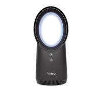 Vybra Solo Black - Rechargeable Bladeless Cordless Desktop Fan with Ambient Lighting
