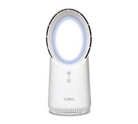 Vybra Solo White - Rechargeable Bladeless Cordless Desktop Fan with Ambient Lighting