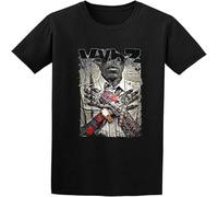 Vybz Kartel Reggae Dancehall Jamaica Weed T Shirt Graphic Top Printed Shirt for Mens 3461 Black L