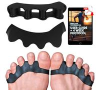 VYCE PrimalStep Toe Separators - Doctor Recommended - Correct Foot and Bunion Pain, Plantar Fasciitis - Toe Straightener to Improve Functional Athletic Mobility - Stretches to Fit (S/M)
