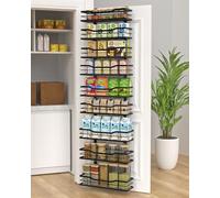 VyGrow 9-Tier Over The Door Pantry Organizer, Metal Storage With Adjustable Basket, Spice Rack Seasoning Shelves for Kitchen, Laundry, Bathroom