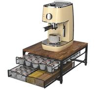VyGrow Coffee Pod Holder For Counter, Wooden K Cup Holder with Sliding Drawer, Large Capacity Coffee Pod Storage for Coffee Station, Home, Office, Kitchen