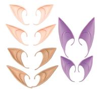 VYIBPDY 6 Pairs of Elf Ears Fairy Ears for Children and Adults, Elf Ears for Elf Cosplay, Christmas, Halloween, Carnival, Party Decorations Accessories